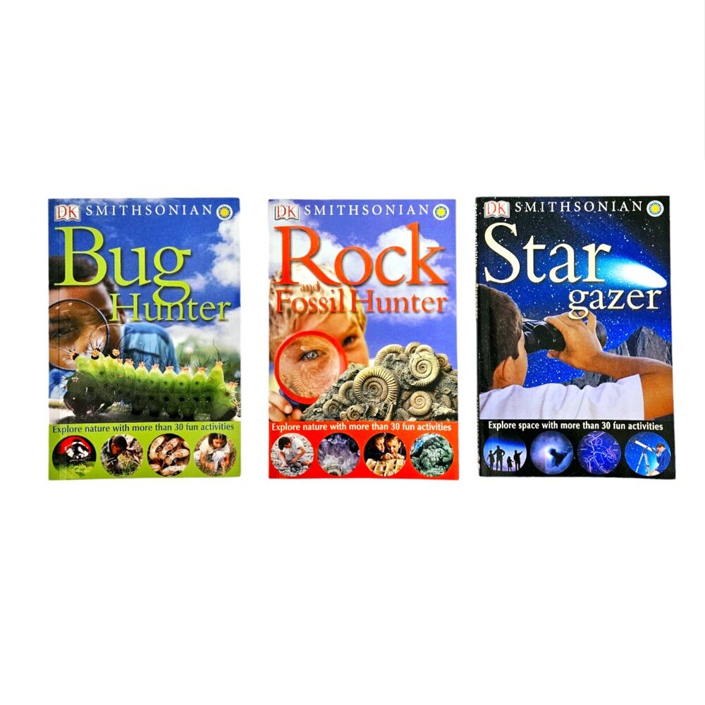 Smithsonian: Bug Hunter/ Rock and Fossil Hunter/Stargazer Book Bundle